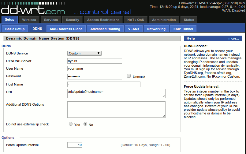 DD-WRT Setup